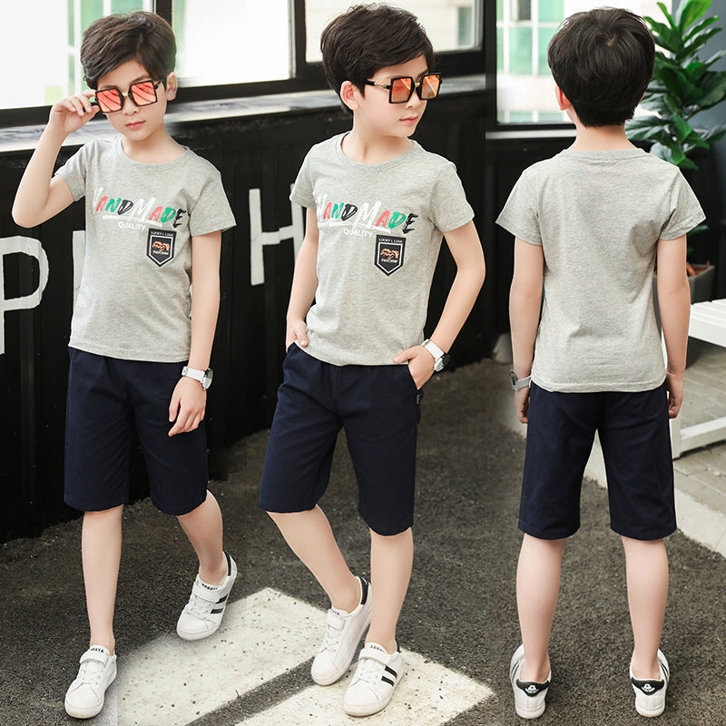 Middle-aged Children's Summer Sports Two-piece Children's Clothing