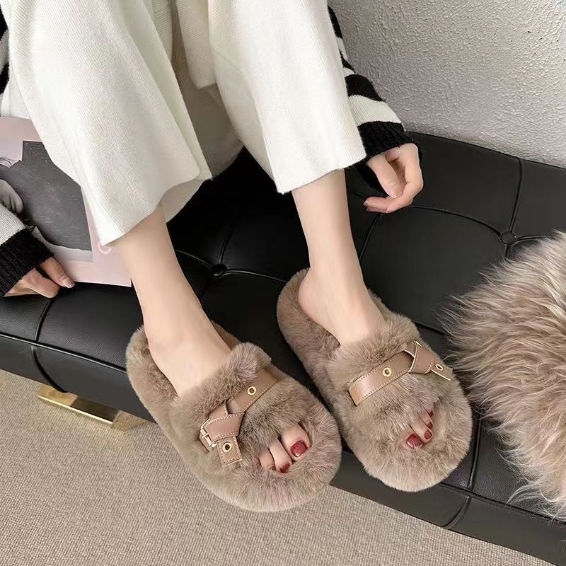 Fluffy Slippers Women's Flat Slippers